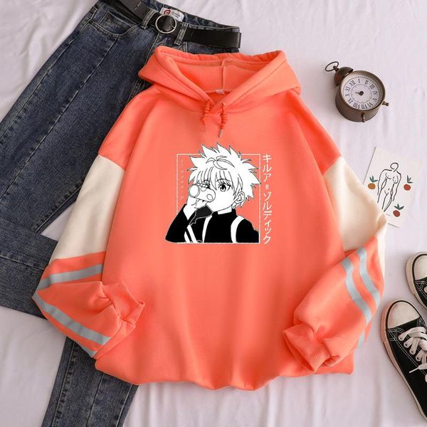 women's hoodies & sweatshirts japanese anime x women pullovers killua zoldyck hisoka patchwork streetwear hoody, Black
women's hoodies & sweatshirts japanese anime x women pullovers killua zoldyck hisoka patchwork streetwear hoody, Black