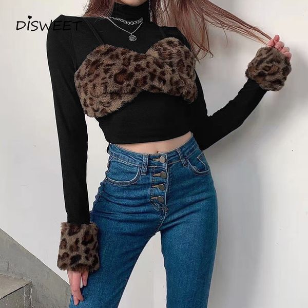 t shirt leopard print stitching t-shirt woman simple high neck elastic tees women casual long-sleeved slim short black women's, White
t shirt leopard print stitching t-shirt woman simple high neck elastic tees women casual long-sleeved slim short black women's, White