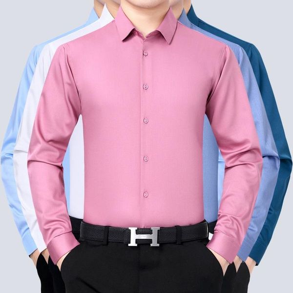 men's dress shirts 2021 spring shirt long sleeve business leisure non iron middle aged solid color boutique, White;black
men's dress shirts 2021 spring shirt long sleeve business leisure non iron middle aged solid color boutique, White;black