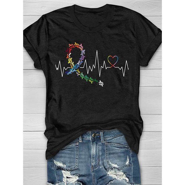 ladies t-shirt ecg printing basic style harajuku summer casual street round neck short sleeve comfortable clothing, White
ladies t-shirt ecg printing basic style harajuku summer casual street round neck short sleeve comfortable clothing, White