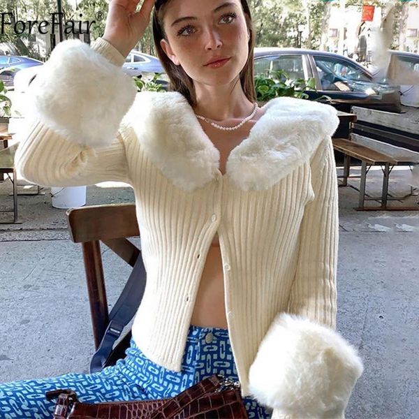 women's jackets forefair turn down collar long sleeve women cardigan knited faux fur coat autumn winter button streetwear jacket 2021, Black;brown
women's jackets forefair turn down collar long sleeve women cardigan knited faux fur coat autumn winter button streetwear jacket 2021, Black;brown