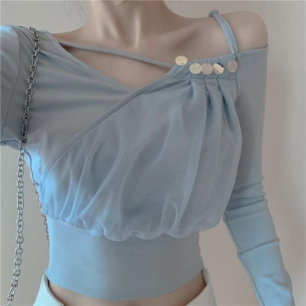 women's t-shirt 2021 female full sleeve cropped sequins girls hollow out slim off shoulder tshirt crop for women tee, White
women's t-shirt 2021 female full sleeve cropped sequins girls hollow out slim off shoulder tshirt crop for women tee, White