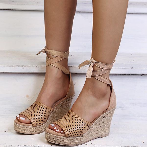dress shoes summer women cross strap platform peep toe sandals ladies wedges high heel fish mouth casual espadrilles, Black
dress shoes summer women cross strap platform peep toe sandals ladies wedges high heel fish mouth casual espadrilles, Black