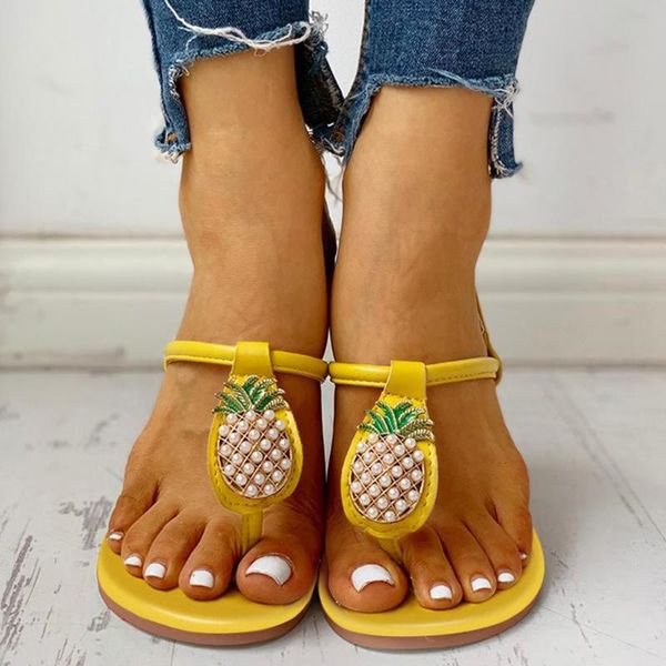 summer women's ladies fashion casual anti-slip pearl pineapple embellished toe post flat sandals beach shoes zapatos mujer#g3, Black
summer women's ladies fashion casual anti-slip pearl pineapple embellished toe post flat sandals beach shoes zapatos mujer#g3, Black