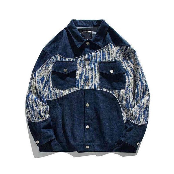 jackets for men 2022 spring coat lapel cardigan personality handsome contrast color splicing men's denim jacket, Black;brown
jackets for men 2022 spring coat lapel cardigan personality handsome contrast color splicing men's denim jacket, Black;brown