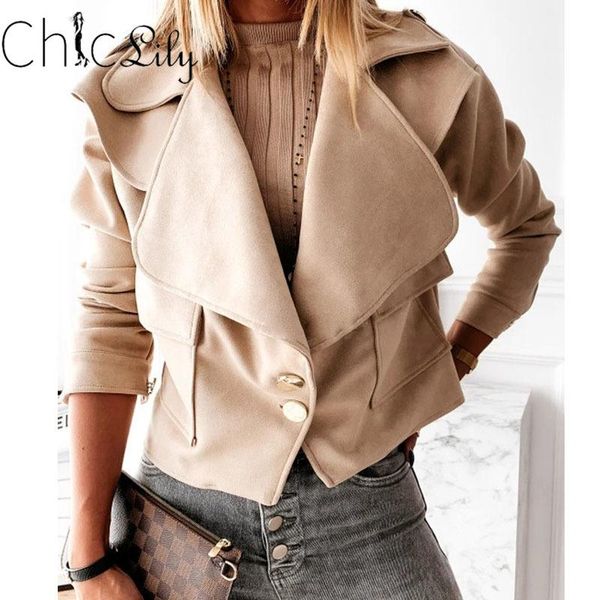 women's jackets chiclily suede fashion jacket coat women turn down collar slim short female 2021 streetwear casual ladies coats, Black;brown
women's jackets chiclily suede fashion jacket coat women turn down collar slim short female 2021 streetwear casual ladies coats, Black;brown