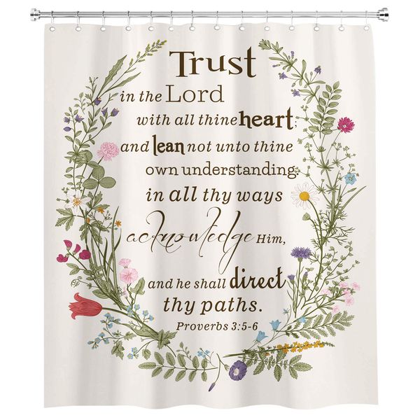floral herbs shower curtain bible verse scripture quotesinch vintage botanical plants inspirational 12 pack hooks polyester
floral herbs shower curtain bible verse scripture quotesinch vintage botanical plants inspirational 12 pack hooks polyester