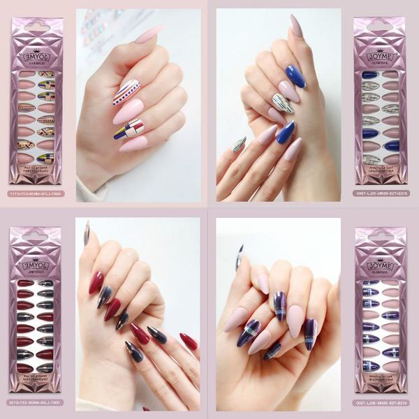 false nails long pointed fake nail drops almond stickers full cover artifical gel glu reusable coffin, Red;gold
false nails long pointed fake nail drops almond stickers full cover artifical gel glu reusable coffin, Red;gold
