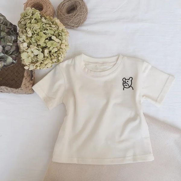 summer men's and women's children's tee with embroidered half sleeve in middle-t-shirts, White;black
summer men's and women's children's tee with embroidered half sleeve in middle-t-shirts, White;black