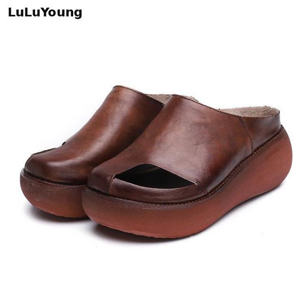 dress shoes female summer genuine leather leisure hand made wedges sandals platform open toe women's, Black
dress shoes female summer genuine leather leisure hand made wedges sandals platform open toe women's, Black