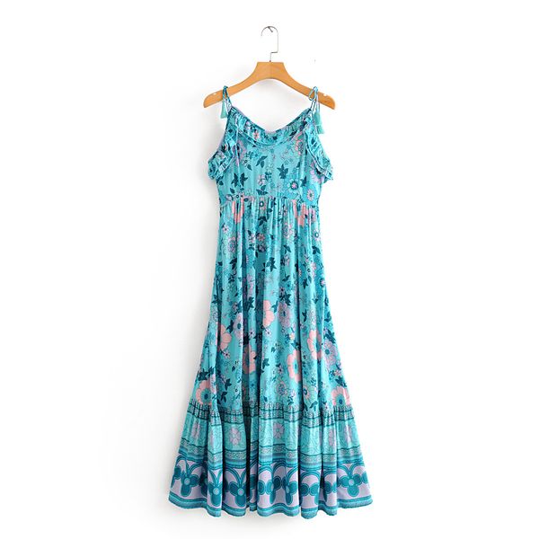 casual dresses women boho blue floral print long boho straps tassle tied ruffle bohemian holiday sleeveless summer gypsy chic dtip, Black;gray
casual dresses women boho blue floral print long boho straps tassle tied ruffle bohemian holiday sleeveless summer gypsy chic dtip, Black;gray