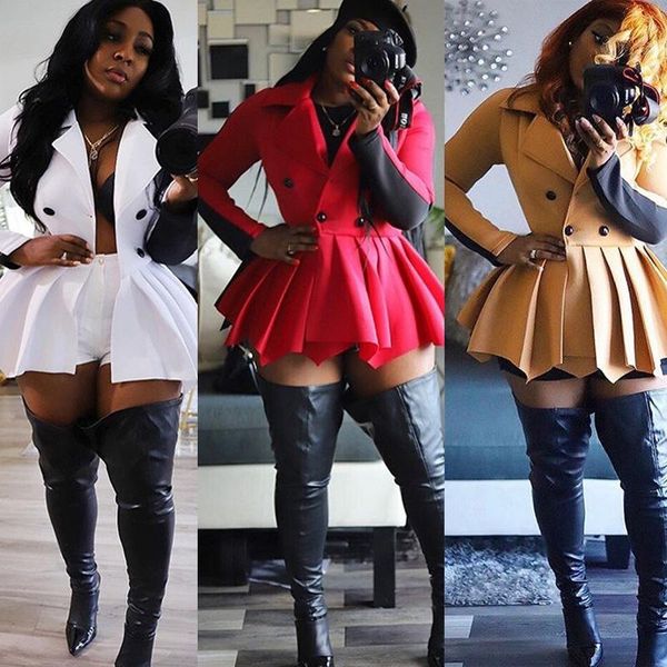 women bodycon pleated dress long sleeve turn down collar high waist color block spliced fashion em2919 casual dresses, Black;gray
women bodycon pleated dress long sleeve turn down collar high waist color block spliced fashion em2919 casual dresses, Black;gray