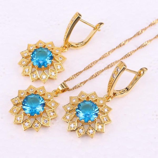 earrings & necklace gold color bridal jewelry set for women round pendant ladies, Silver
earrings & necklace gold color bridal jewelry set for women round pendant ladies, Silver