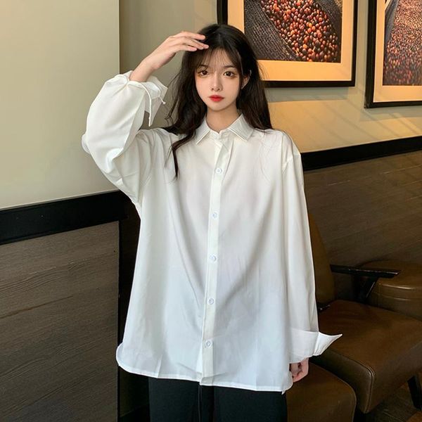 autumn korean style temperament pure color simple and versatile long-sleeved shirt women's blouses & shirts, White
autumn korean style temperament pure color simple and versatile long-sleeved shirt women's blouses & shirts, White