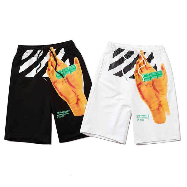 2021 spring / new summer off palm lettered printed casual shorts for men and women, Black
2021 spring / new summer off palm lettered printed casual shorts for men and women, Black