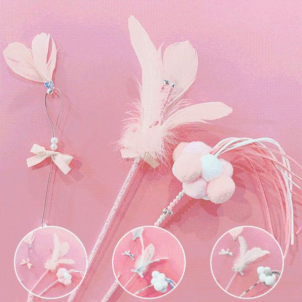 cat toys 3pcs stick set feathers and bells on the tassel hair ball toy interactive dancer wand
cat toys 3pcs stick set feathers and bells on the tassel hair ball toy interactive dancer wand
