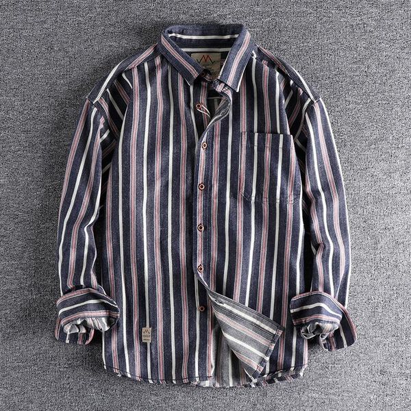 men's casual shirts men clothing 2021 striped denim fabric long-sleeved shirt autumn all-match youth loose jacket, White;black
men's casual shirts men clothing 2021 striped denim fabric long-sleeved shirt autumn all-match youth loose jacket, White;black