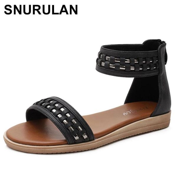 sandals snurulan women shoes2021 fashion flat heels solid color shoes leather metal buckle footwear, Black
sandals snurulan women shoes2021 fashion flat heels solid color shoes leather metal buckle footwear, Black