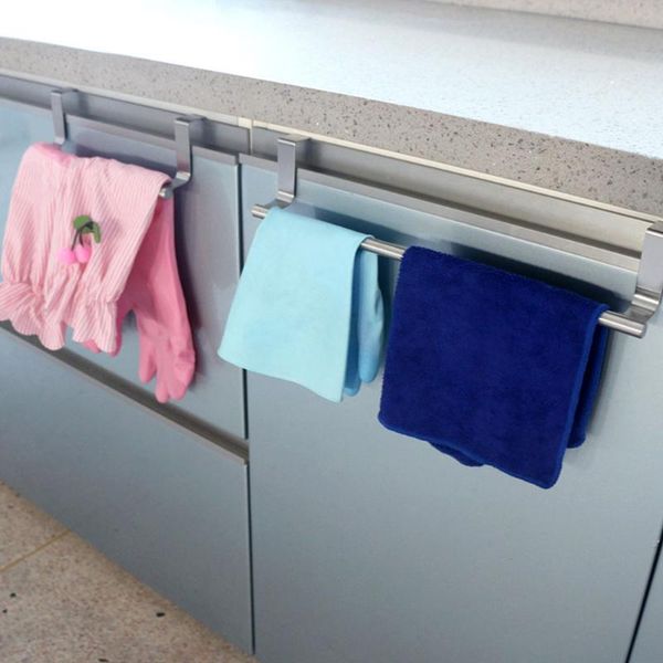 towel racks stainless steel bathroom holder rack stand bar cabinet door hanging organizer household kitchen accessories 
towel racks stainless steel bathroom holder rack stand bar cabinet door hanging organizer household kitchen accessories