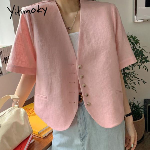 women's blouses & shirts yitimoky button up shirt women loose short cardigan coats straight korean fashion clothing cotton v-neck offi, White
women's blouses & shirts yitimoky button up shirt women loose short cardigan coats straight korean fashion clothing cotton v-neck offi, White