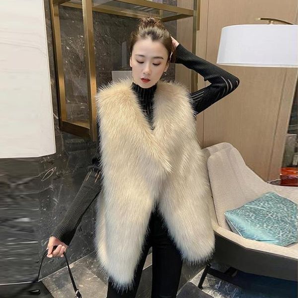 women's fur & faux autumn winter fashion coat vest women casual loose elegant sleeveless waistcoat thick warm simple jacket gilet, Black
women's fur & faux autumn winter fashion coat vest women casual loose elegant sleeveless waistcoat thick warm simple jacket gilet, Black
