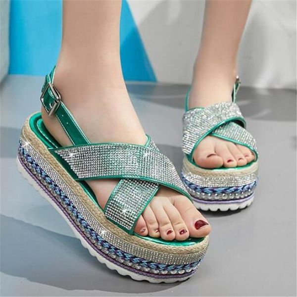 dress shoes est platform sandals women summer buckle flat beach bling footwear 2021 fashion for ladies buty damskie 6cm, Black
dress shoes est platform sandals women summer buckle flat beach bling footwear 2021 fashion for ladies buty damskie 6cm, Black