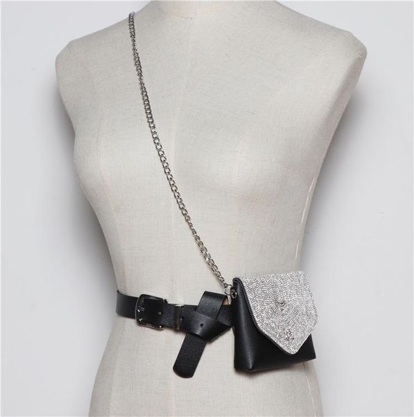 luxury mini fanny packs women detachable pu leather waist belt bag chain rhinestone flap messenger for lipstick money bags
luxury mini fanny packs women detachable pu leather waist belt bag chain rhinestone flap messenger for lipstick money bags
