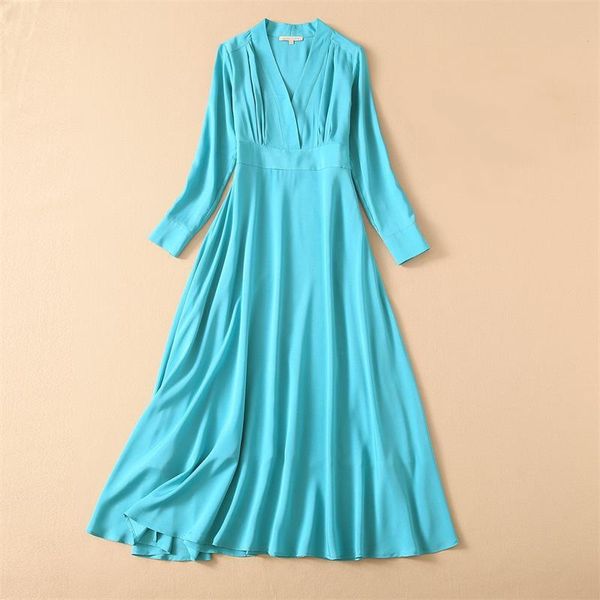 casual dresses women dress spring summer runway v-neck full sleeves solid elegant party vestidos np1513mf, Black;gray
casual dresses women dress spring summer runway v-neck full sleeves solid elegant party vestidos np1513mf, Black;gray