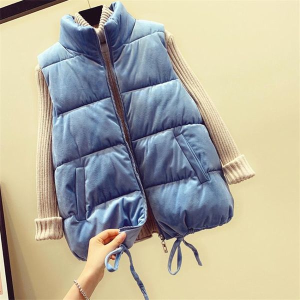women's vests autumn women gold velvet cotton vest lady sleeveless jacket big size winter female short paragraph outwear 924, Black;white
women's vests autumn women gold velvet cotton vest lady sleeveless jacket big size winter female short paragraph outwear 924, Black;white
