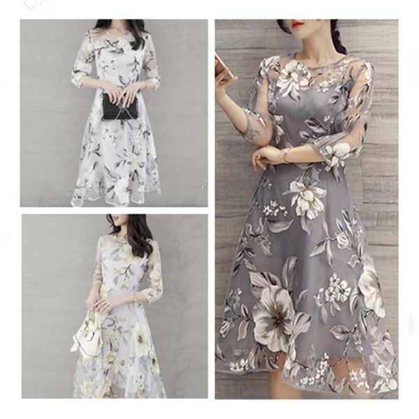 casual dresses dress women summer 7 minutes sleeve round collar printed organza fashion show thin vestidos yln20210086, Black;gray
casual dresses dress women summer 7 minutes sleeve round collar printed organza fashion show thin vestidos yln20210086, Black;gray