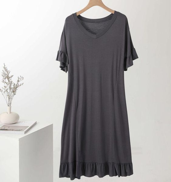 women's sleepwear 2021 summer modale nightdress v-neck dress korean thin solid medium length knee nightgown home wear, Black;red
women's sleepwear 2021 summer modale nightdress v-neck dress korean thin solid medium length knee nightgown home wear, Black;red