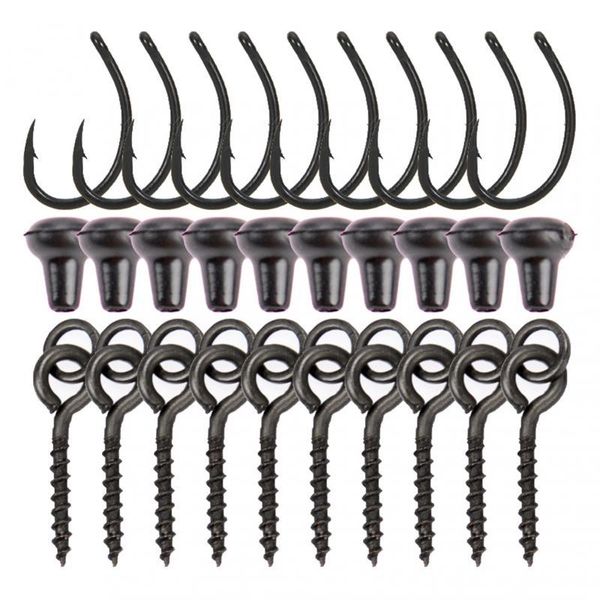 fishing hooks 30pcs combo european style carp set with small ser ring screw sea tackle accessories
fishing hooks 30pcs combo european style carp set with small ser ring screw sea tackle accessories