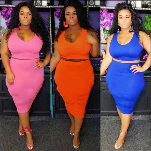 summer plus size women sleeveless vest with pencil two-piece set solid color casual two piece and skirt 2021 dress, White
summer plus size women sleeveless vest with pencil two-piece set solid color casual two piece and skirt 2021 dress, White