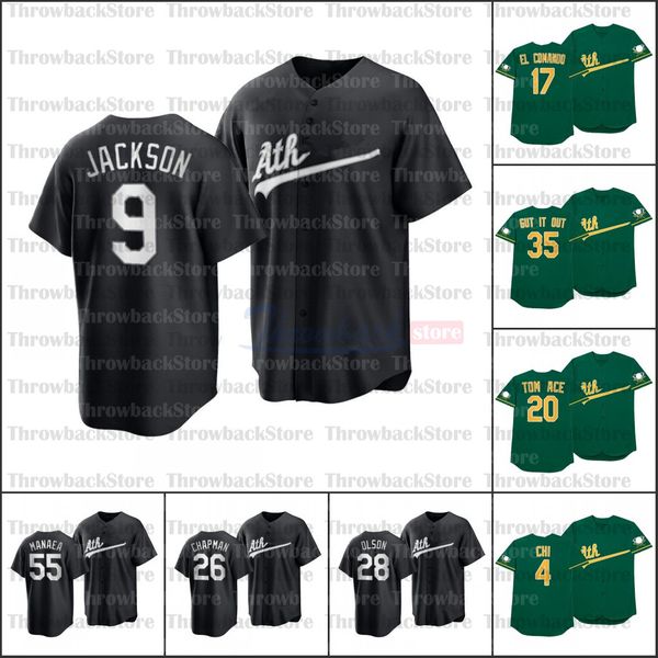 2021 players' weekend all black fashion baseball jersey 10 marcus semien 23 jurickson profar 2 khris davis 22 ramon laureano chad pinde, Blue;black
2021 players' weekend all black fashion baseball jersey 10 marcus semien 23 jurickson profar 2 khris davis 22 ramon laureano chad pinde, Blue;black