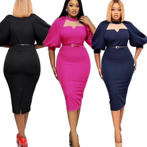 casual dresses women bodycon lantern sleeves elegant office ladies work wear 2021 fashion african female summer dress with belt, Black;gray
casual dresses women bodycon lantern sleeves elegant office ladies work wear 2021 fashion african female summer dress with belt, Black;gray