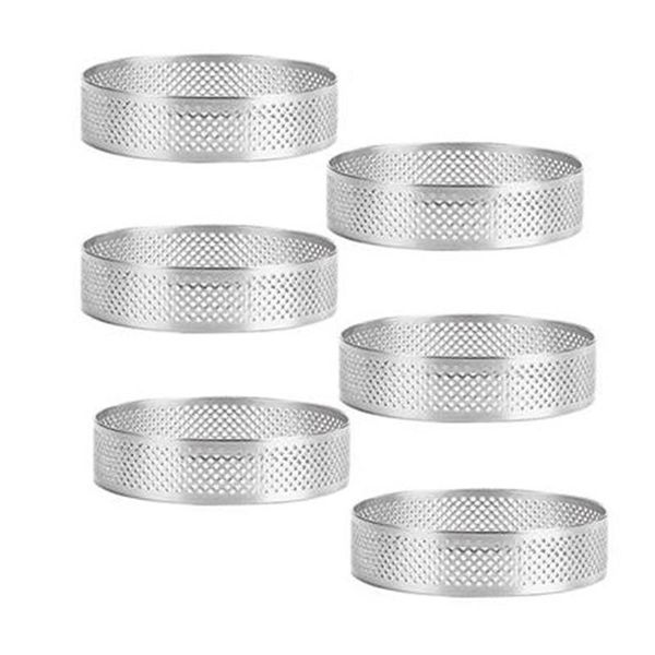 pcs mini tart ring stainless steel tartlet mold circle cutter pie heat-resistant perforated cake mousse molds baking & pastry tools
pcs mini tart ring stainless steel tartlet mold circle cutter pie heat-resistant perforated cake mousse molds baking & pastry tools