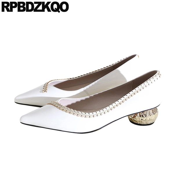 dress shoes block patent leather medium heels size 4 34 brand white ladies pointed toe slip on designer pumps genuine, Black
dress shoes block patent leather medium heels size 4 34 brand white ladies pointed toe slip on designer pumps genuine, Black