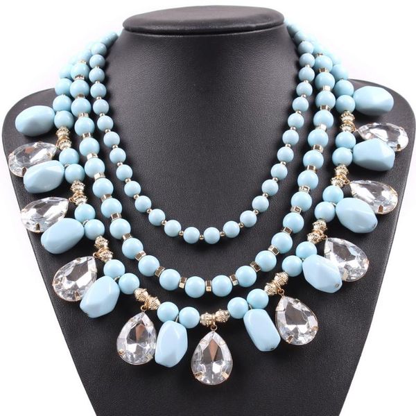 est design charm jewelry candy color bead with water drop shape crystal choker necklace for women pendant necklaces, Silver
est design charm jewelry candy color bead with water drop shape crystal choker necklace for women pendant necklaces, Silver