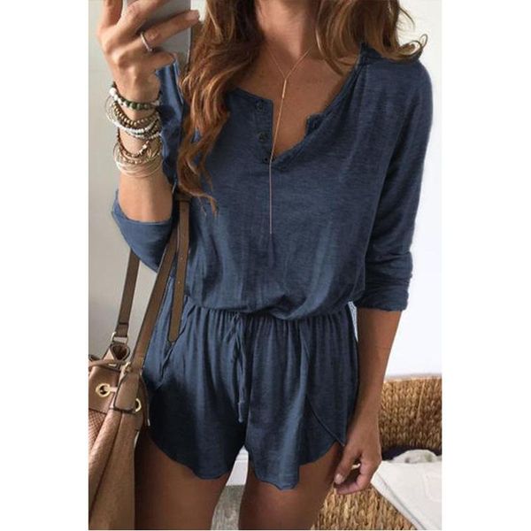 summer solid color lace-up jumpsuit women european and american fashion simple casual temperament women's jumpsuits & rompers, Black;white
summer solid color lace-up jumpsuit women european and american fashion simple casual temperament women's jumpsuits & rompers, Black;white