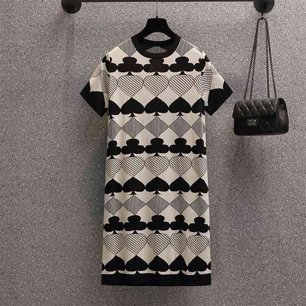 knitted dress for women summer elegant o-neck short sleeve jacquard contrast straight loose plus size l-4xl 210602, Black;gray
knitted dress for women summer elegant o-neck short sleeve jacquard contrast straight loose plus size l-4xl 210602, Black;gray
