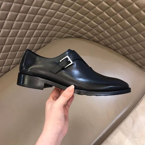 dress shoes men's leather, Black