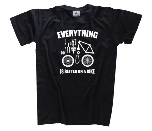 everything is better on a bike bicycle cycling bmx bike t-shirt s-xxxl new, White;black
everything is better on a bike bicycle cycling bmx bike t-shirt s-xxxl new, White;black