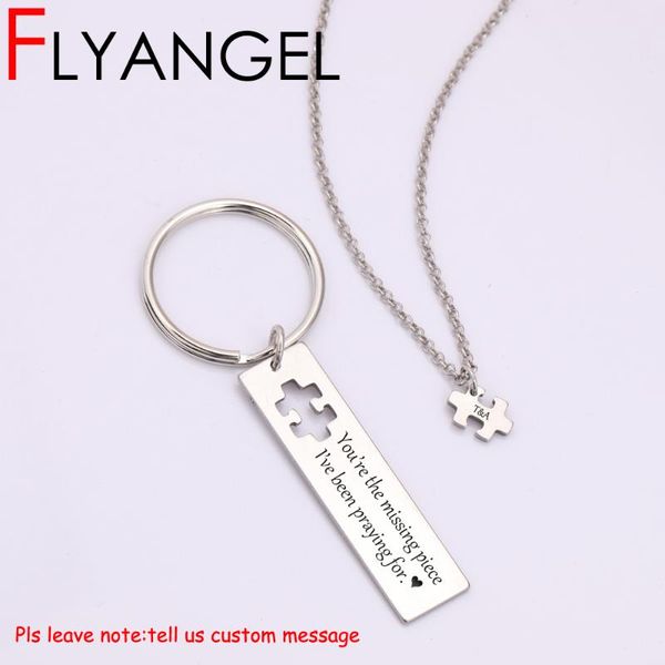 keychains flyangel fashion necklace keychain jewelry 1 set custom name initial puzzle accessories lover couples gifts, Silver
keychains flyangel fashion necklace keychain jewelry 1 set custom name initial puzzle accessories lover couples gifts, Silver