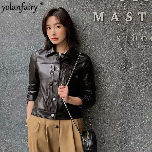 women's leather & faux genuine sheepskin jacket women motorcycle spring autumn real korean short coat chaqueta cuero mujer 8974, Black
women's leather & faux genuine sheepskin jacket women motorcycle spring autumn real korean short coat chaqueta cuero mujer 8974, Black