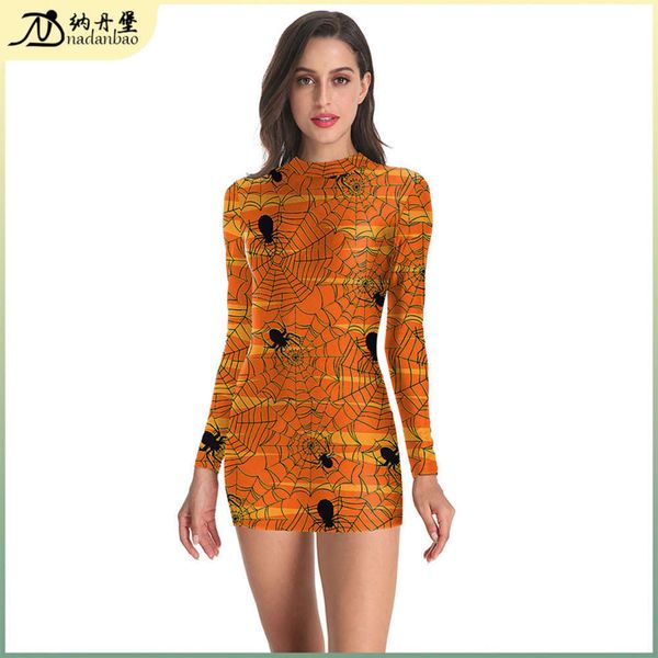 casual dresses halloween 3d digital printing spider slim long sve drs, Black;gray
casual dresses halloween 3d digital printing spider slim long sve drs, Black;gray