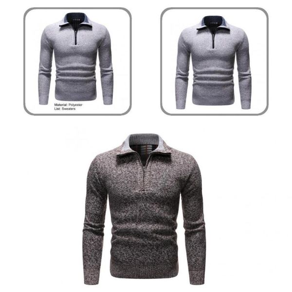 men's sweaters simple trendy lapel solid color knitted sweater shrink resistant pullover ribbed cuffs male clothing, White;black
men's sweaters simple trendy lapel solid color knitted sweater shrink resistant pullover ribbed cuffs male clothing, White;black