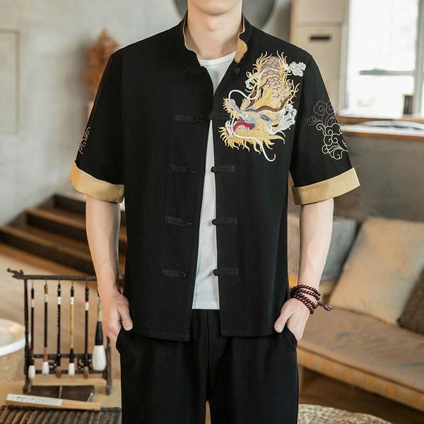 ethnic clothing embroidery dragon men hanfu chinese style tang shirt short sleeve suit male large size -5xl, Red
ethnic clothing embroidery dragon men hanfu chinese style tang shirt short sleeve suit male large size -5xl, Red