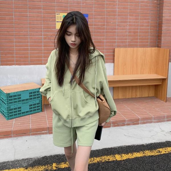 women's tracksuits autumn women sportwear 2 pieces sets sweatshirts zipper hoodies shorts sweatpants outfits solid casual tracksuit, Gray
women's tracksuits autumn women sportwear 2 pieces sets sweatshirts zipper hoodies shorts sweatpants outfits solid casual tracksuit, Gray
