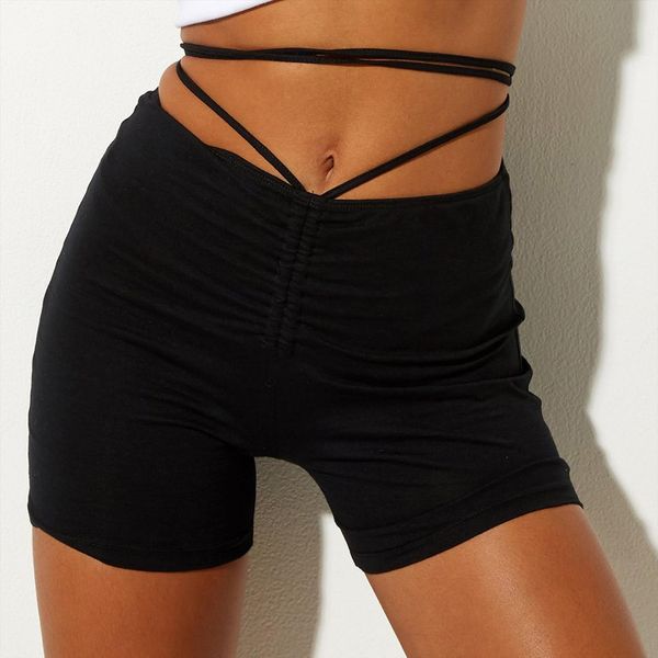 summer casual drawstring ruched solid womens short high waist bandage skinny slim pants sports workout female bottoms, White;black
summer casual drawstring ruched solid womens short high waist bandage skinny slim pants sports workout female bottoms, White;black