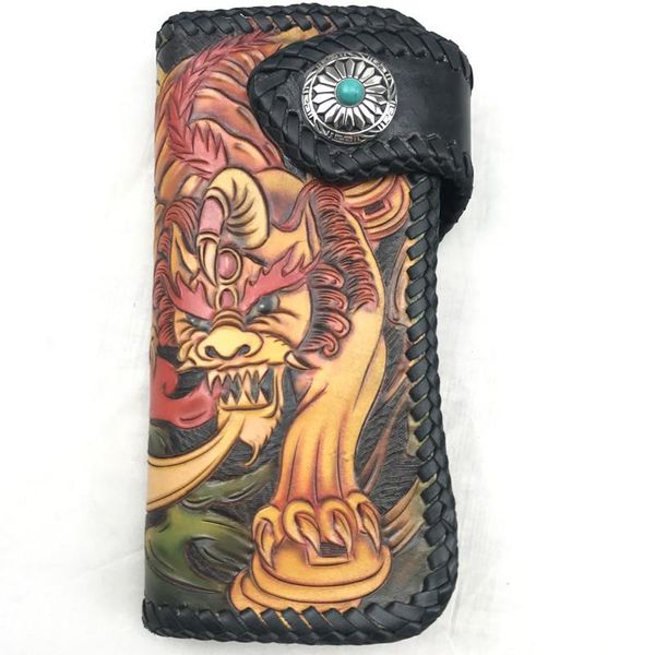 wallets high-end genuine cow leather hand carved long wallet male card holders engraved designer men's dragon clutch purse, Red;black
wallets high-end genuine cow leather hand carved long wallet male card holders engraved designer men's dragon clutch purse, Red;black